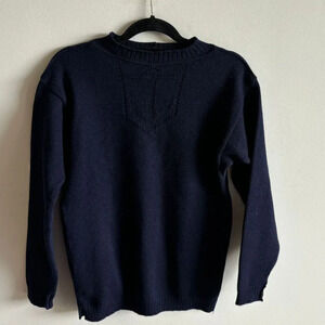 Summerland Womens Traditional Jersey Knit Pullover Anchor Blue Size Medium-Large